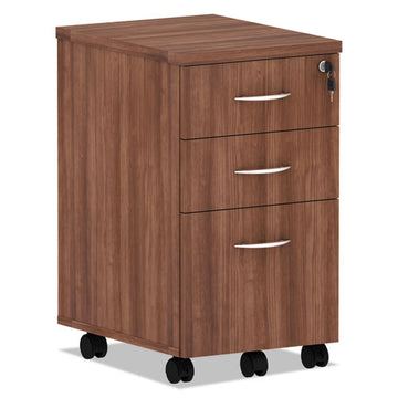 Alera® Alera Valencia Series Mobile Pedestal File, Left-right, 3-drawer: Box-box-file, Legal-letter, Walnut, 15.88 X 20.5 X 28.38 freeshipping - TVN Wholesale